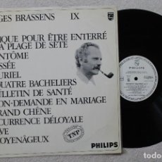 Discos de vinilo: GEORGES BRASSENS IX LP VINYL MADE IN FRANCE 1966
