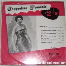 Discos de vinilo: JACQUELINE FRANÇOIS, CANTA - DISCO 10 PULGADAS - FRANCE 1953