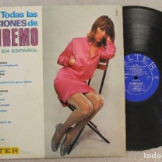 Discos de vinilo: TODAS LAS CANCIONES DE SANREMO EN ESPAÑOL VOL.I LP VINYL MADE IN SPAIN 1967. Lote 110213079