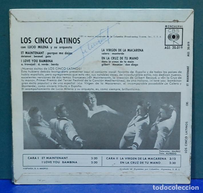 Discos de vinilo: Los cinco latinos. CBS 1962, ref. AGS 20.019. EP - Foto 2