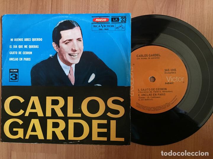 Discos de vinilo: CARLOS GARDEL `Mi Buenos Aires Querido` EP - Foto 1