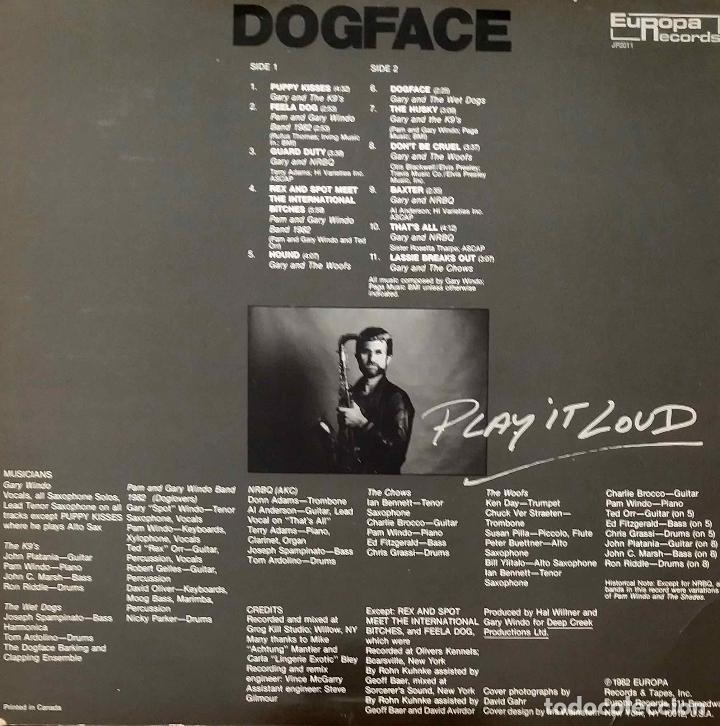 Discos de vinilo: GARY WINDO, DOGFACE. LP CANAD&Aacute; - Foto 2