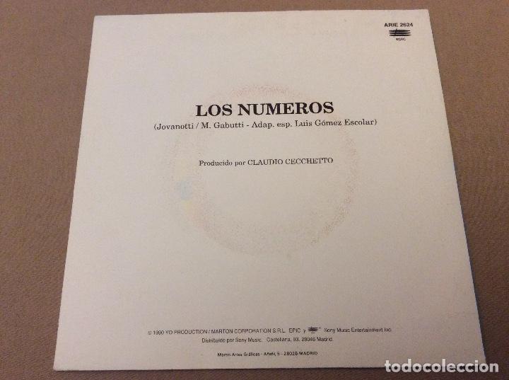 Discos de vinilo: JOVANOTTI. LOS NUMEROS. EPIC 1990. - Foto 2
