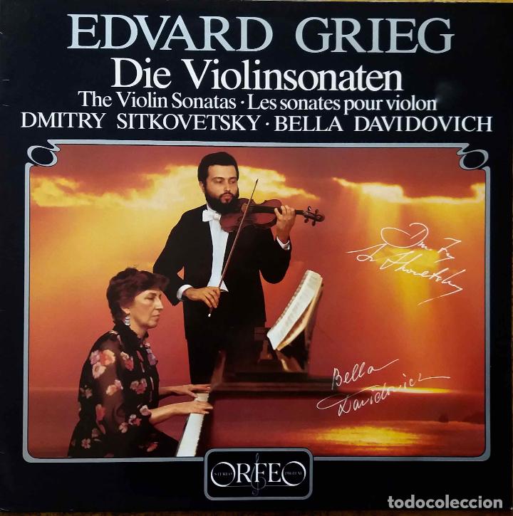 Discos de vinilo: EDVARD GRIEG. SONATAS PARA VIOLIN. DMITRY SITKOVETSKY. BELLA DAVIDOVICH. LP - Foto 1