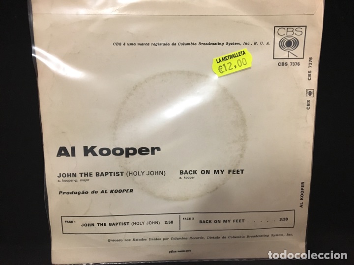 Discos de vinilo: Al Kooper - John the Baptist + 1 - single - Foto 2