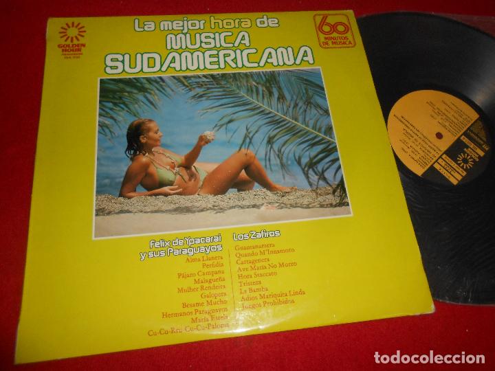 Disques de vinyle: LA MEJOR HORA MUSICA SUDAMERICANA LP 1976 ESPA&Ntilde;A SEXY NUDE COVER ZAFIROS+FELIX DE YPACARAI&PARAGUAYO