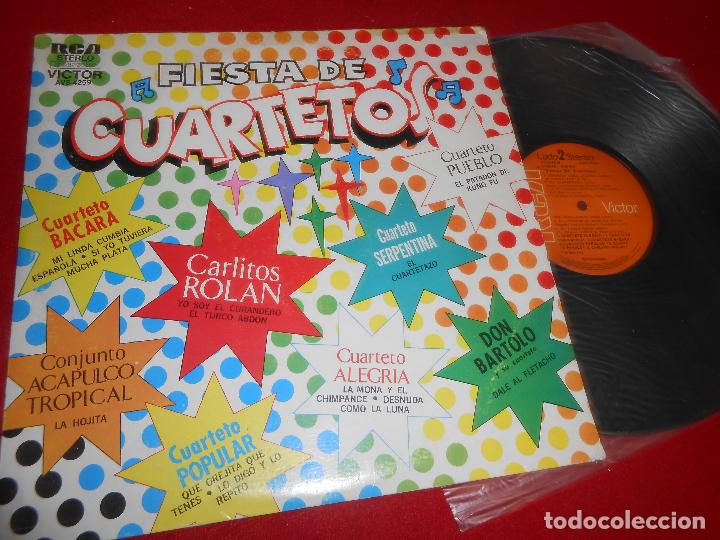Disques de vinyle: FIESTA DE CUARTETOS LP 1974 RCA ARGENTINA RECOPILATORIO CUARTETO SERPENTINA+CARLITOS ROLAN+ETC