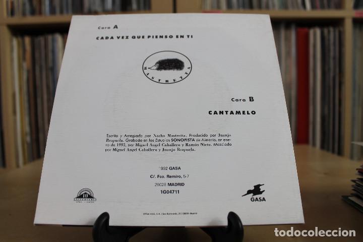 Discos de vinilo: NACHO MASTRETTA -SG- CADA VEZ QUE PIENSO EN TI 90S - Foto 2