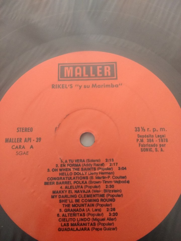 Discos de vinilo: LP RIKELS Y SU MARIMBA - Foto 1