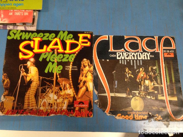 Discos de vinilo: LOTE 9 SINGLES DIFERENTES SLADE - Foto 2