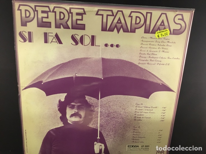 Discos de vinilo: Pere Tapias - si fa sol - Lp - Foto 2