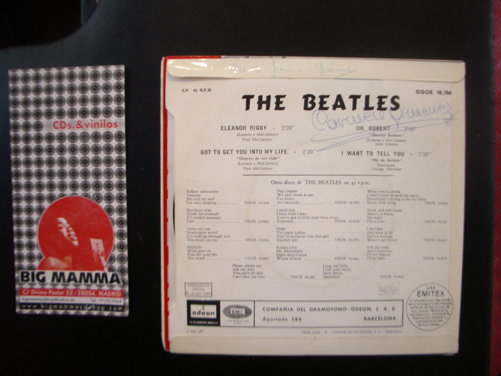 Discos de vinilo: THE BEATLES- ELEANOR RIGBY EP. - Foto 2