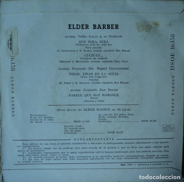 Discos de vinilo: Elder Barber - Que ser&aacute;, ser&aacute; - Edici&oacute;n de Espa&ntilde;a - Foto 2