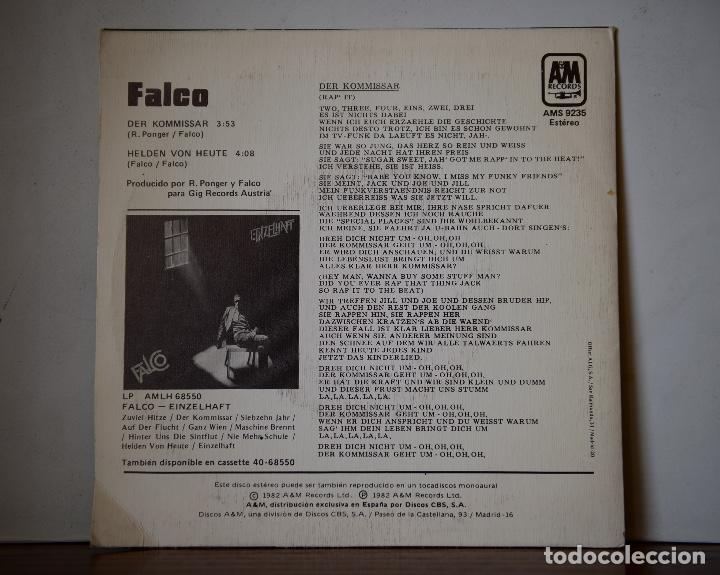 Discos de vinilo: Falco - Der Kommissar (A&M,1982) - Foto 2