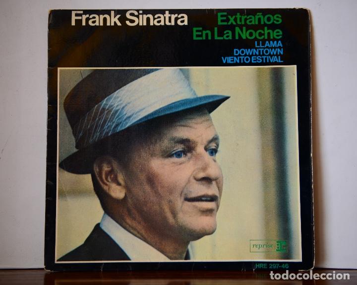 Discos de vinilo: Frank Sinatra - Extra&ntilde;os en la noche+3 (Hispavox,1966) - Foto 1