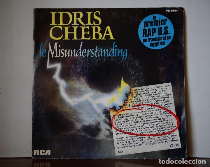 Discos de vinilo: Idris Cheba - Le misunderstanding (RCA,1982) Edicion francesa - Foto 1