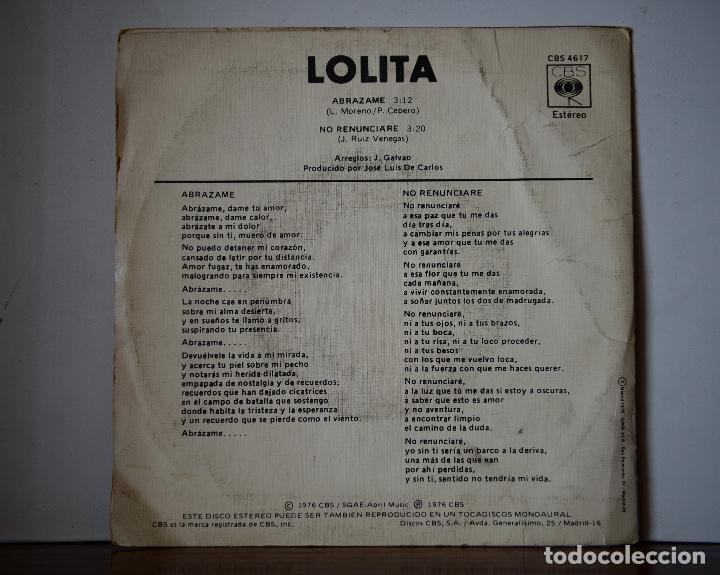 Discos de vinilo: Lolita - Abrazame (CBS,1976) - Foto 2