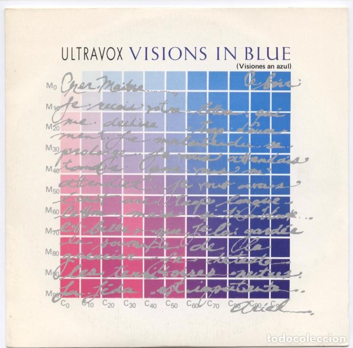 Disques de vinyle: Ultravox_Visiones en Azul_Vinyl Single 7'' Spain PROMO_1983 LIKE NEW!!!