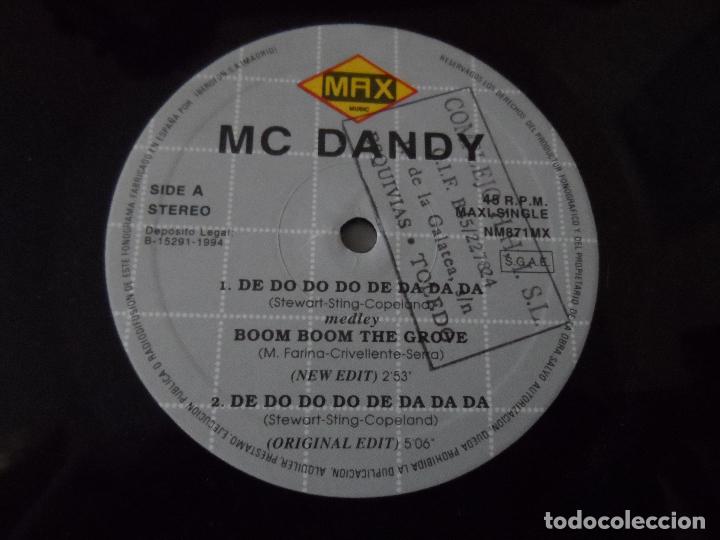 Discos de vinilo: DE DO DO DO, DE DA DA DA BY STING. MC DANDY. REMIX 94. - Foto 3