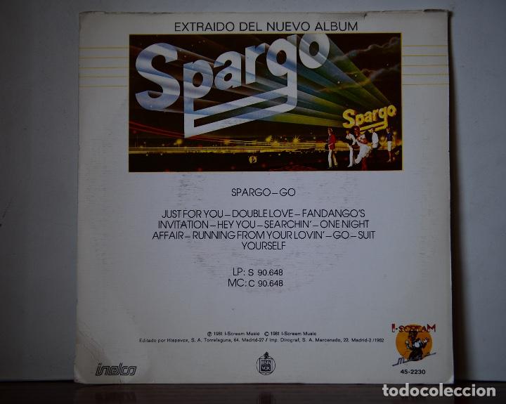 Discos de vinilo: Spargo - Just for you (Hispavox,1982) - Foto 2