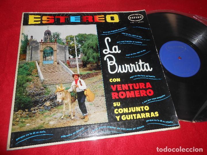 Disques de vinyle: VENTURA ROMERO CON SU CONJUNTO Y GUITARRAS LA BURRITA LP ORFEON EDICION MEXICO