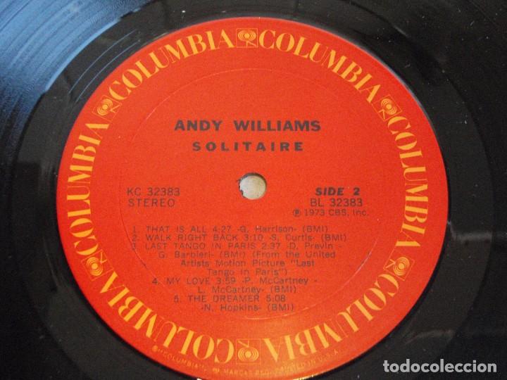 Discos de vinilo: Andy Williams &ndash; Solitaire USA 1973 Columbia - Foto 5