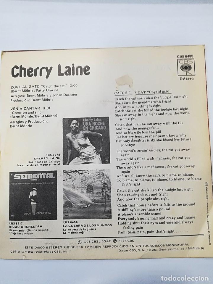 Discos de vinilo: CHERRY LANE: CATCH THE CAT / COME ON AND SING - Foto 2