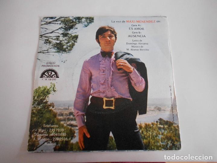 Discos de vinilo: MAXI MENENDEZ-SINGLE ES AMOR-PROMO - Foto 2