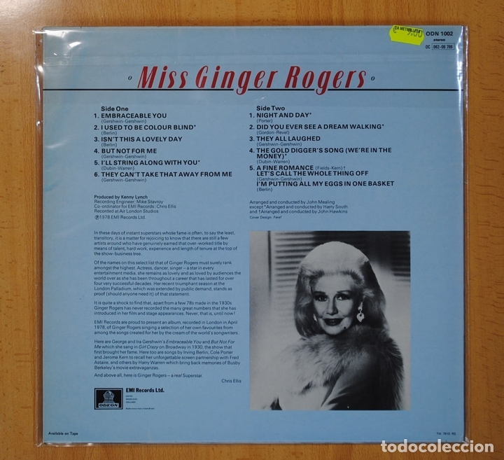 Discos de vinilo: GINGER ROGERS - MISS GINGER ROGERS - LP - Foto 2