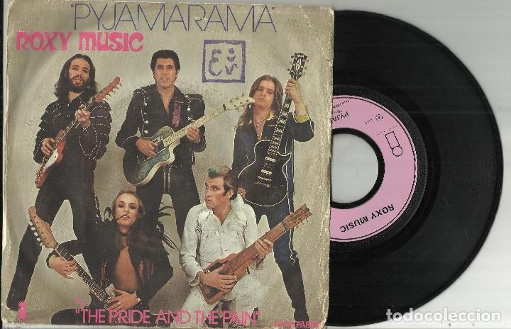 Discos de vinilo: Roxy Music &lrm;single Pyjamarama francia 1973 - Foto 1
