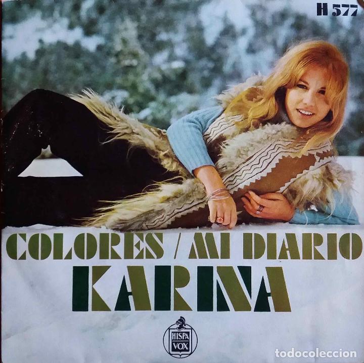 Discos de vinilo: KARINA, COLORES. SINGLE ESPA&Ntilde;A - Foto 1