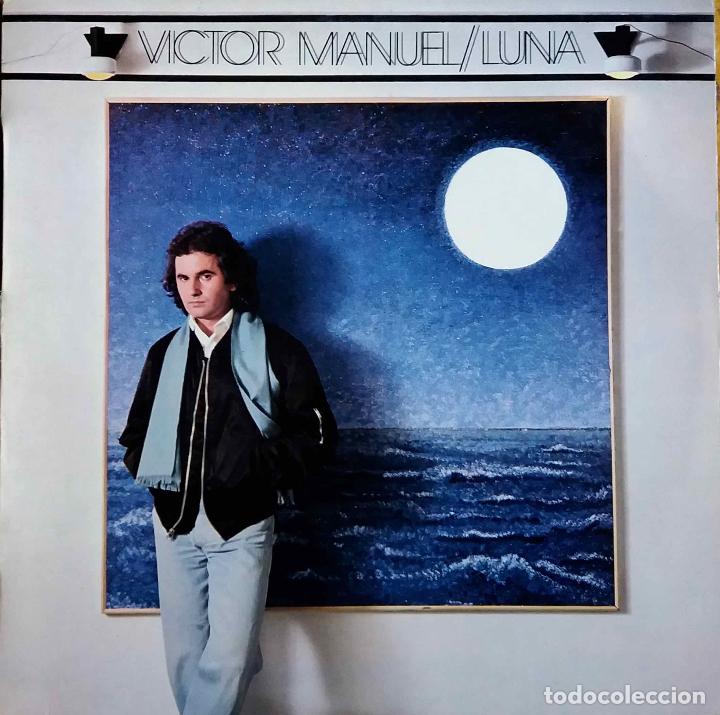 Discos de vinilo: VICTOR MANUEL, LUNA. LP CON FUNDA INTERIOR CON LETRAS, COMO NUEVO - Foto 1