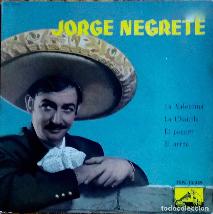 Discos de vinilo: JORGE NEGRETE, LA VALENTINA. EP ESPA&Ntilde;A - Foto 1
