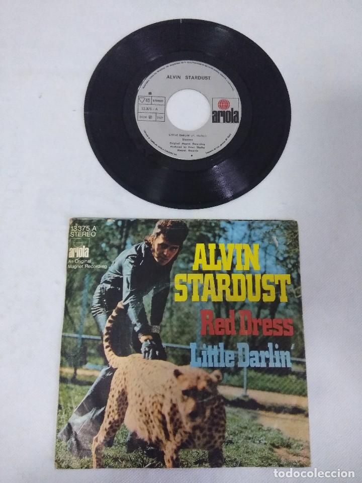 Discos de vinilo: SINGLE/ALVIN STARDUST/RED DRESS. - Foto 2