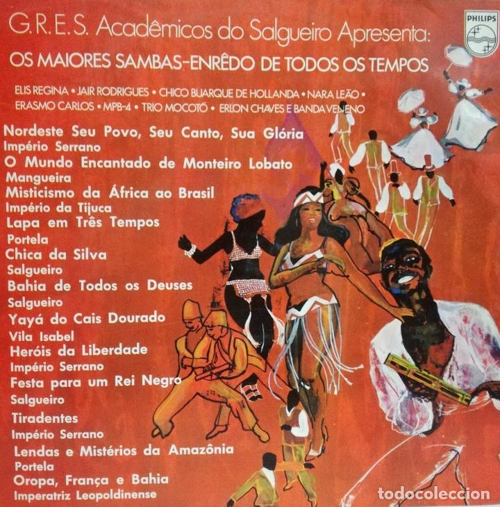 Disques de vinyle: GRES ACADEMICOS DO SALGUEIRO APRESENTA- OS MAIORES SAMBAS ENREDO DE TODOS OS TEMPOS LP BRASIL 1971