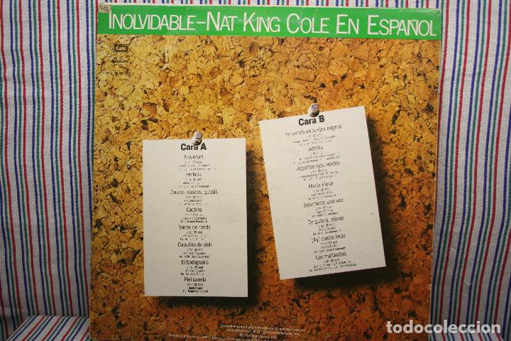 Discos de vinilo: LP INOLVIDABLE NAT KING COLE EN ESPA&Ntilde;OL - Foto 3