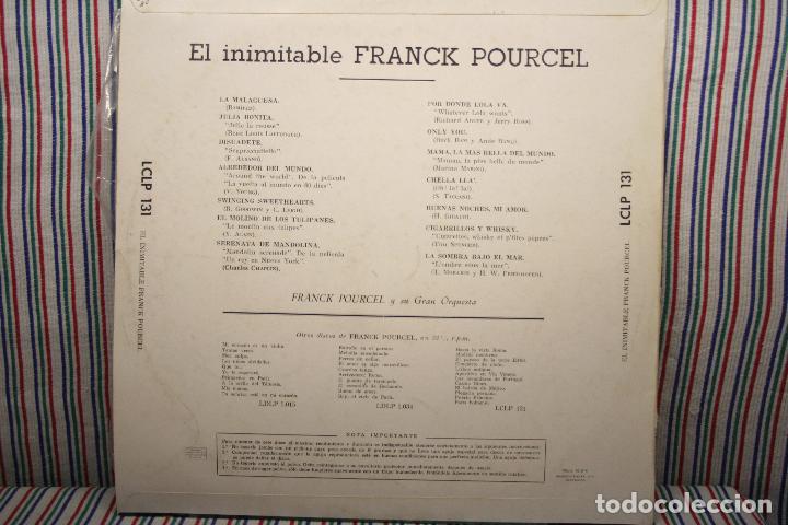 Discos de vinilo: LP FRANK POURCEL Y SU ORQUESTA EL INIMITABLE - Foto 3
