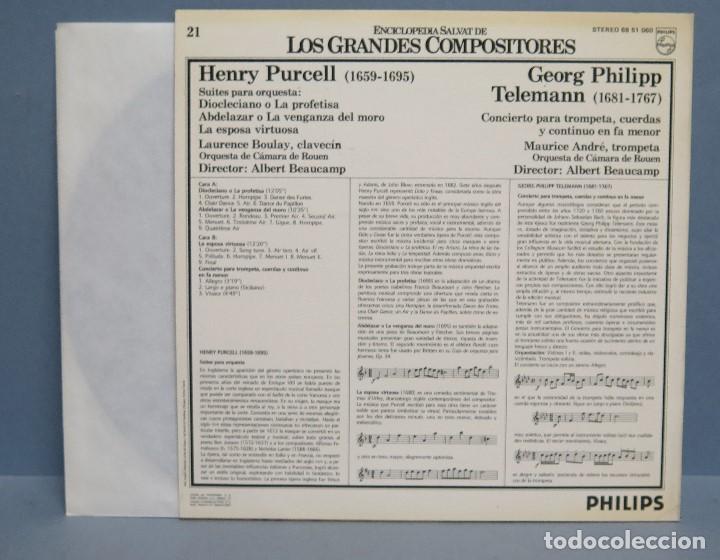 Discos de vinilo: LP. SUITES PARA ORQUESTA. HENRY PURCELL - Foto 2