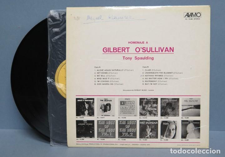 Discos de vinilo: LP. HOMENAJE A GILBERT O&acute; SULLIVAN. Tony Spaulding - Foto 2