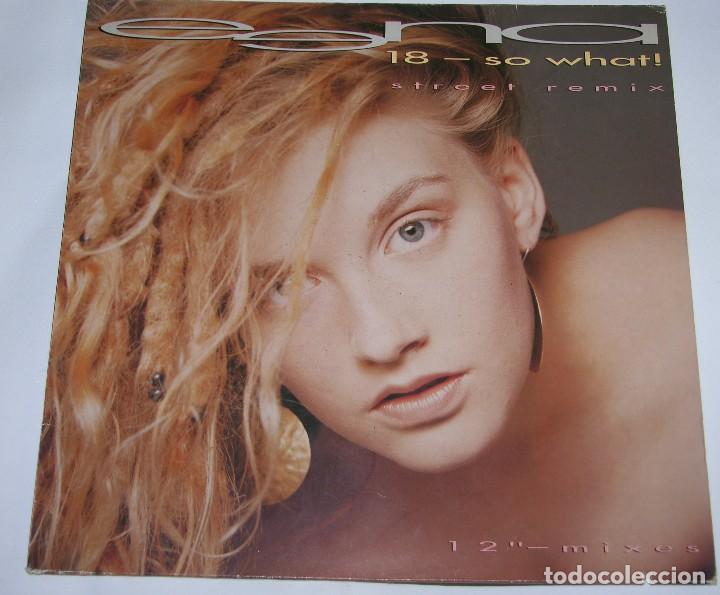 Discos de vinilo: Eena - 18 So What (4 versiones) - MaxiSingle 1990 - Foto 1