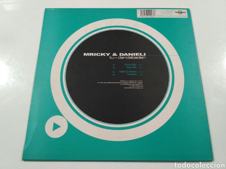 Discos de vinilo: Mricky & Danieli - Tu (Dabadam) - Foto 2