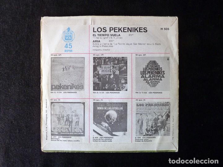Discos de vinilo: LOS PEKENIKES. EL TIEMPO VUELA, ARIA. SINGLE HISPAVOX, 1969 - Foto 2 - 112513123