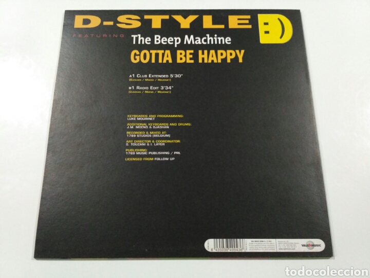 Discos de vinilo: D-Style Feat. The Beep Machine - Gotta Be Happy - Foto 2