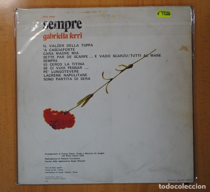 Discos de vinilo: GABRIELLA FERRI - SEMPRE - LP - Foto 2
