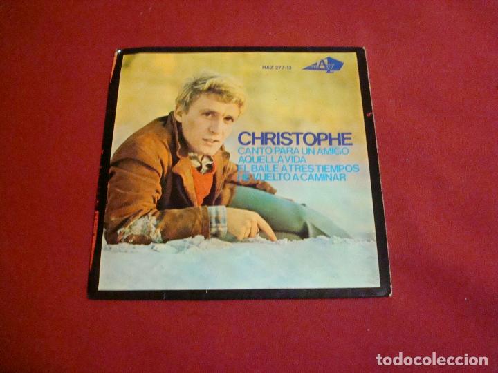 Disques de vinyle: christophe canto para un amigo + tres canciones mas 1966  buen sonido buen estado  hispa vox