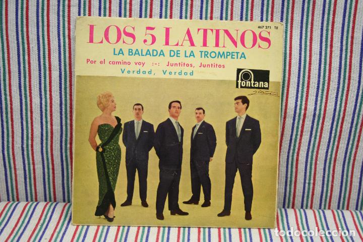 Discos de vinilo: SINGLE LOS 5 LATINOS LA BALADA DE LA TROMPETA - Foto 2