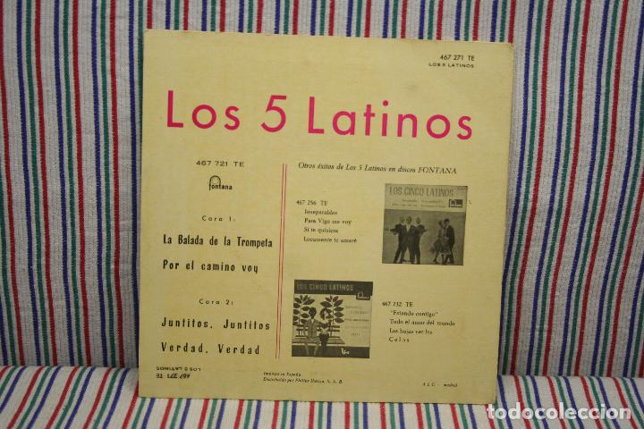 Discos de vinilo: SINGLE LOS 5 LATINOS LA BALADA DE LA TROMPETA - Foto 3