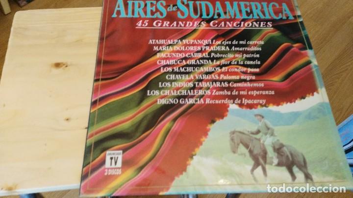 Disques de vinyle: VVAA: Aires de Sudamerica. 45 Grandes canciones, 3xLp Divucsa 11.150, Spain, 1993. M/EX. Unplayed.