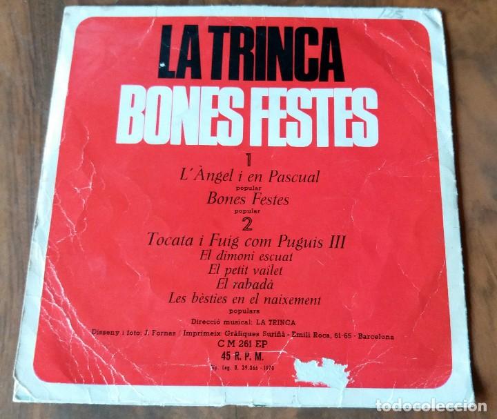 Discos de vinilo: SINGLE - LA TRINCA - bones festes - EDIGSA - Foto 2