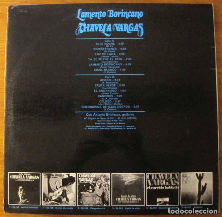 Discos de vinilo: Chavela Vargas &ndash;Lamento Borincano Lp - Foto 2